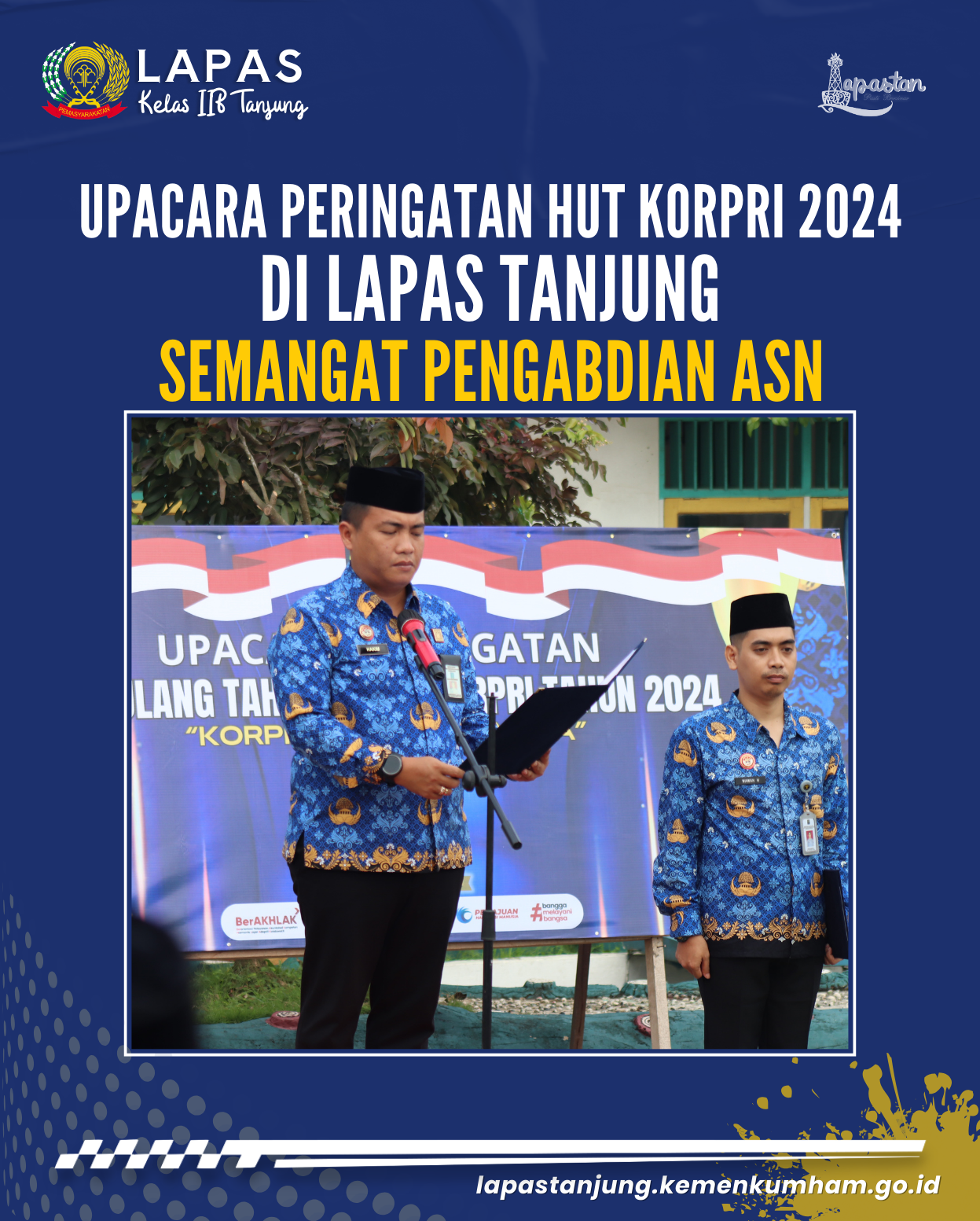 Upacara Peringatan Hut Korpri Di Lapas Tanjung Semangat